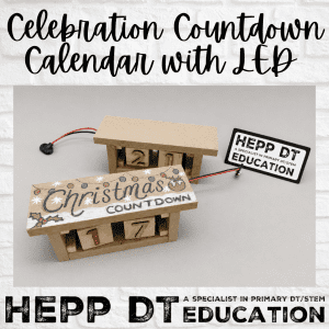 celebration countdown calendar with LED